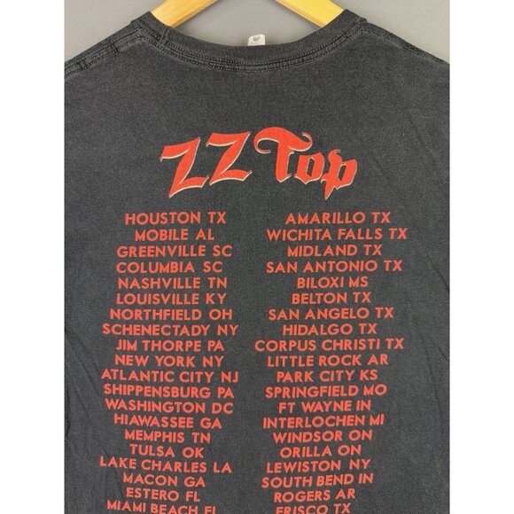 Vintage Y2K ZZ Top Eliminator Black Shirt Band Tee Tour Concert Album Promo Rare - Picture 6 of 8